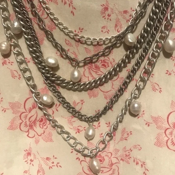 Stella & Dot Avery Chain Pearl Necklace - Picture 4 of 5
